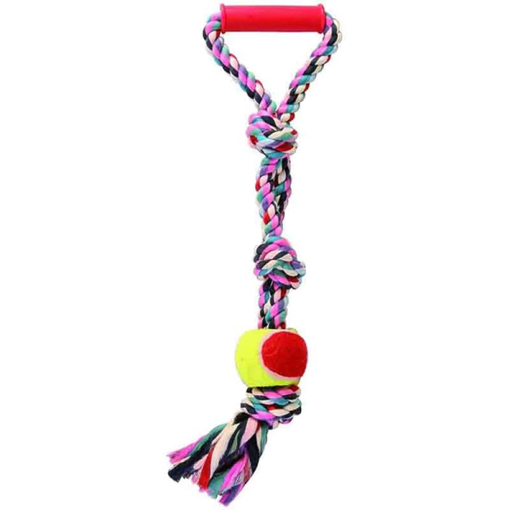 Trixie Playing Rope with Tennis Ball Toy for Dogs