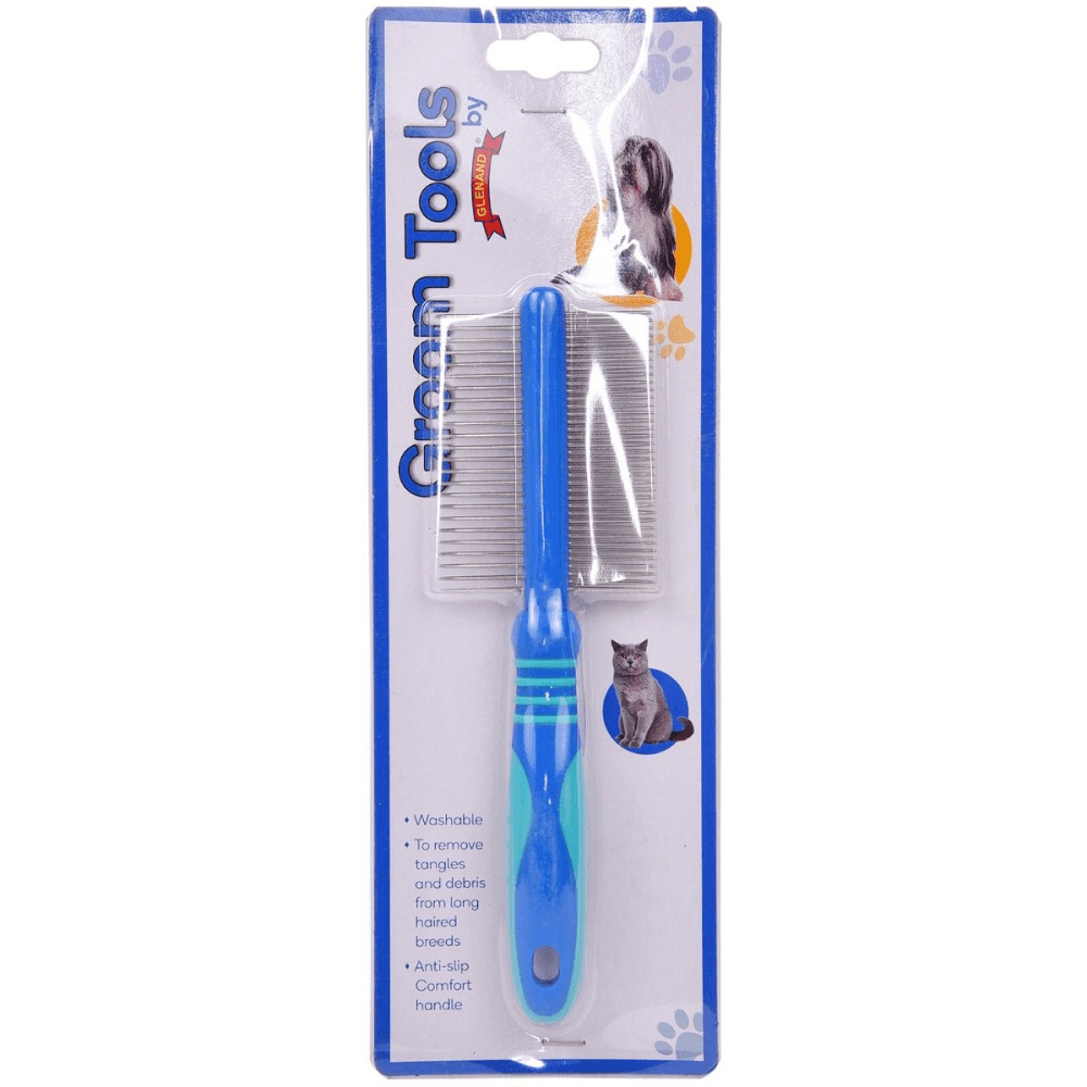 Glenand Double Side Fix Pin Handle Comb for Pets
