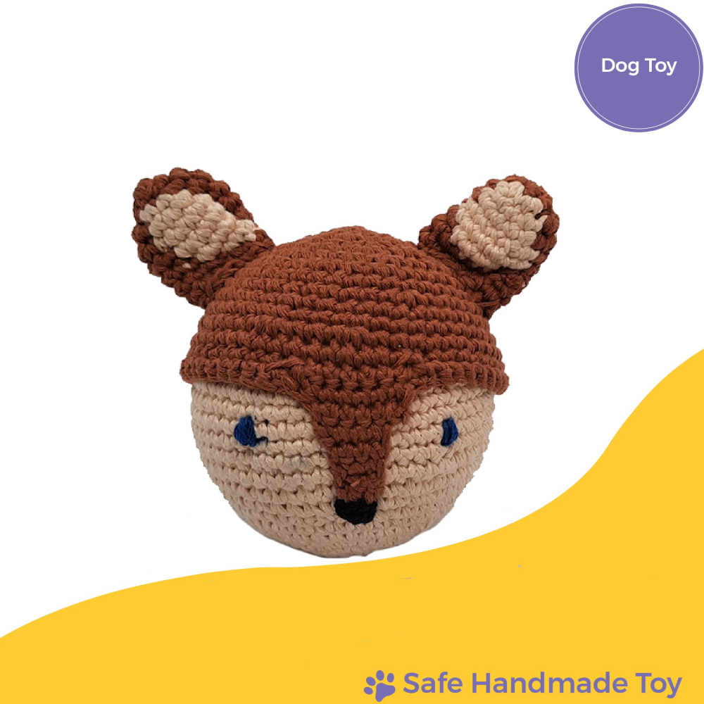 Captain Zack Crochet Fox Toy for Dogs