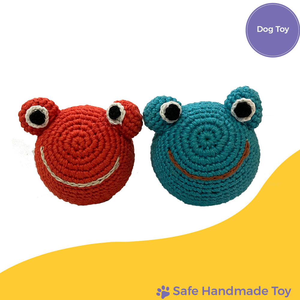 Captain Zack Crochet Frog Toy for Dogs