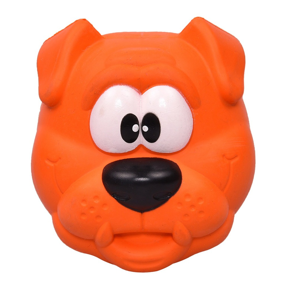 Glenand Rubber Squeaky Bulldog Ball Toy for Dogs