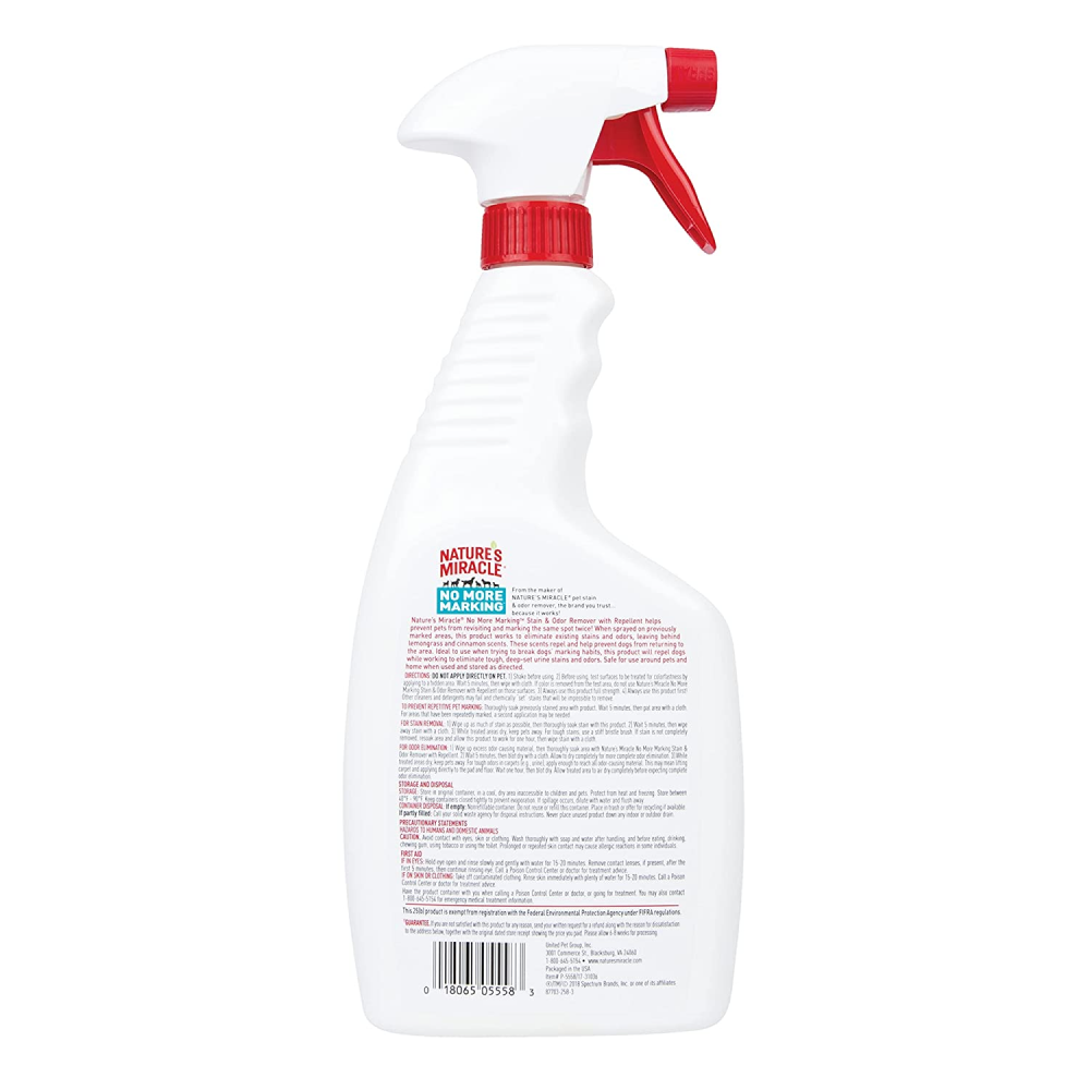 Natureƒ??s Miracle No More Marking Stain & Odor Remover for Dogs