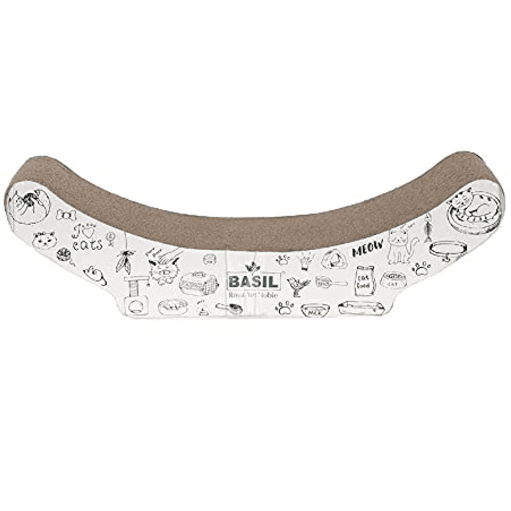 Basil Cardboard Scratcher with Catnip - 40x20x11 cm