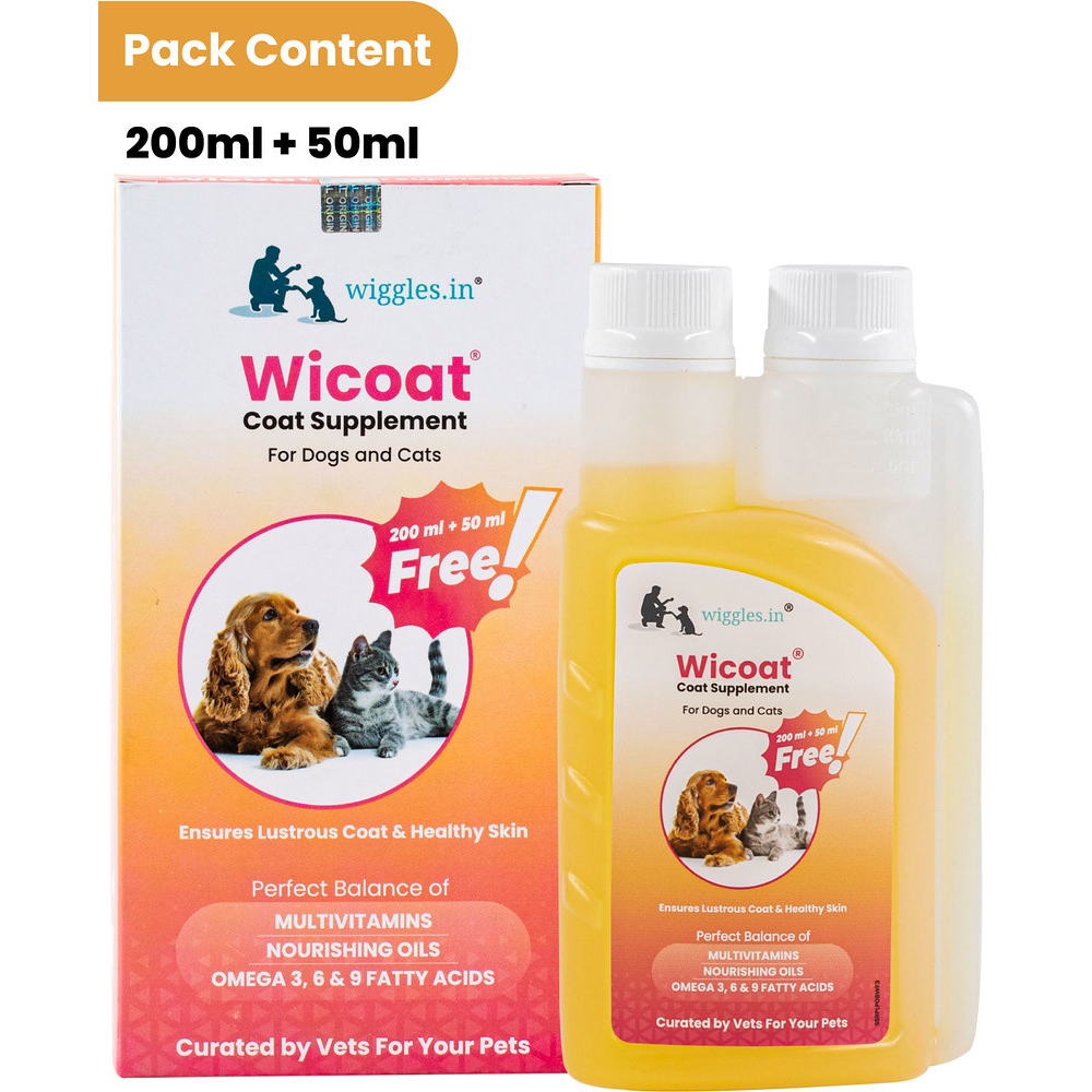 Wiggles Wicoat Skin Coat Supplement Syrup for Pets