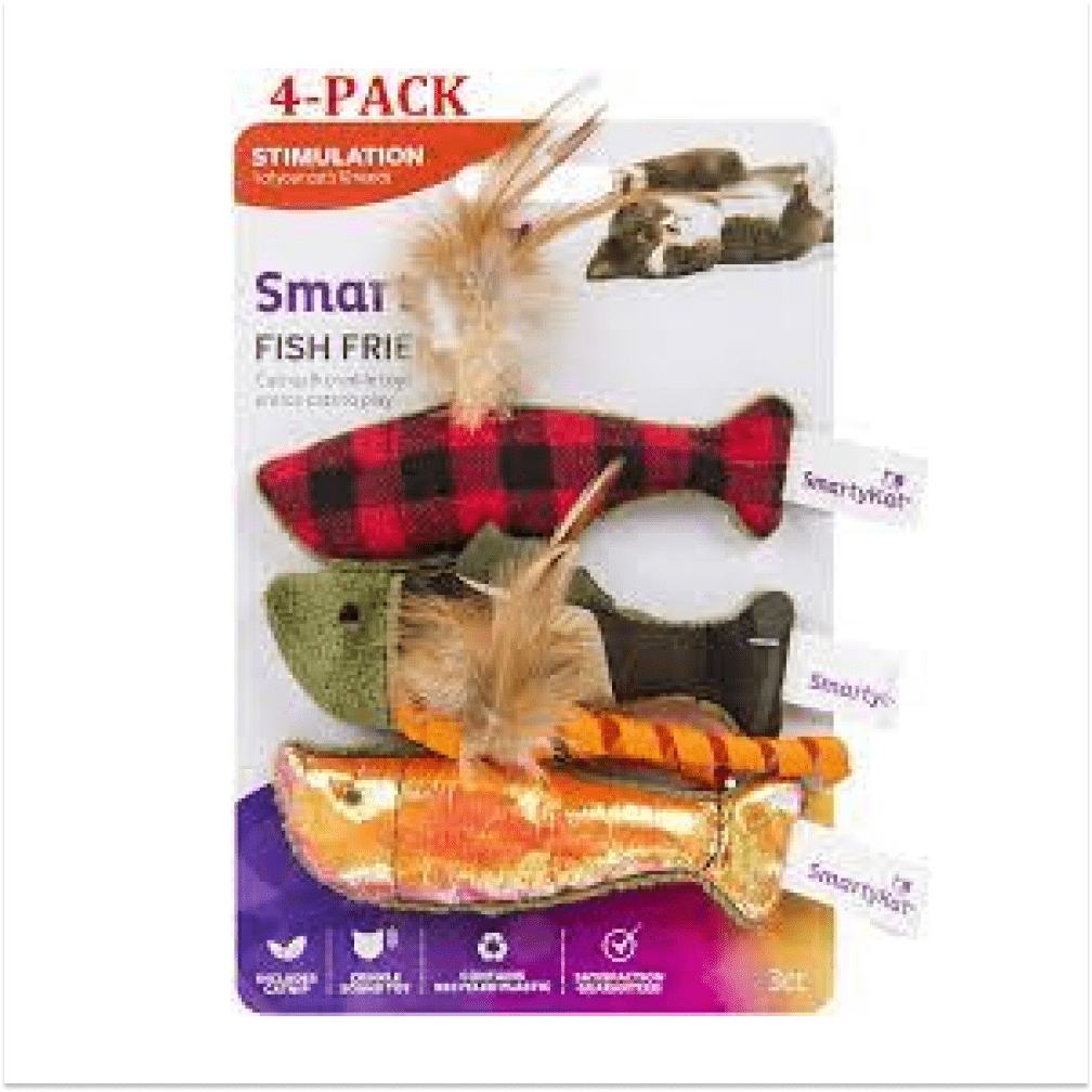 Smarty Kat Fish Friends Crinkle and Catnip Toy (Set of 3)
