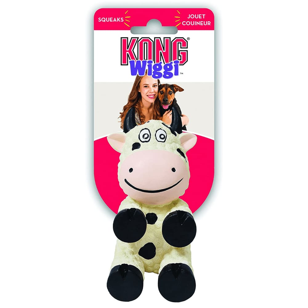Kong Wiggi Cow Chew Toy for Dogs