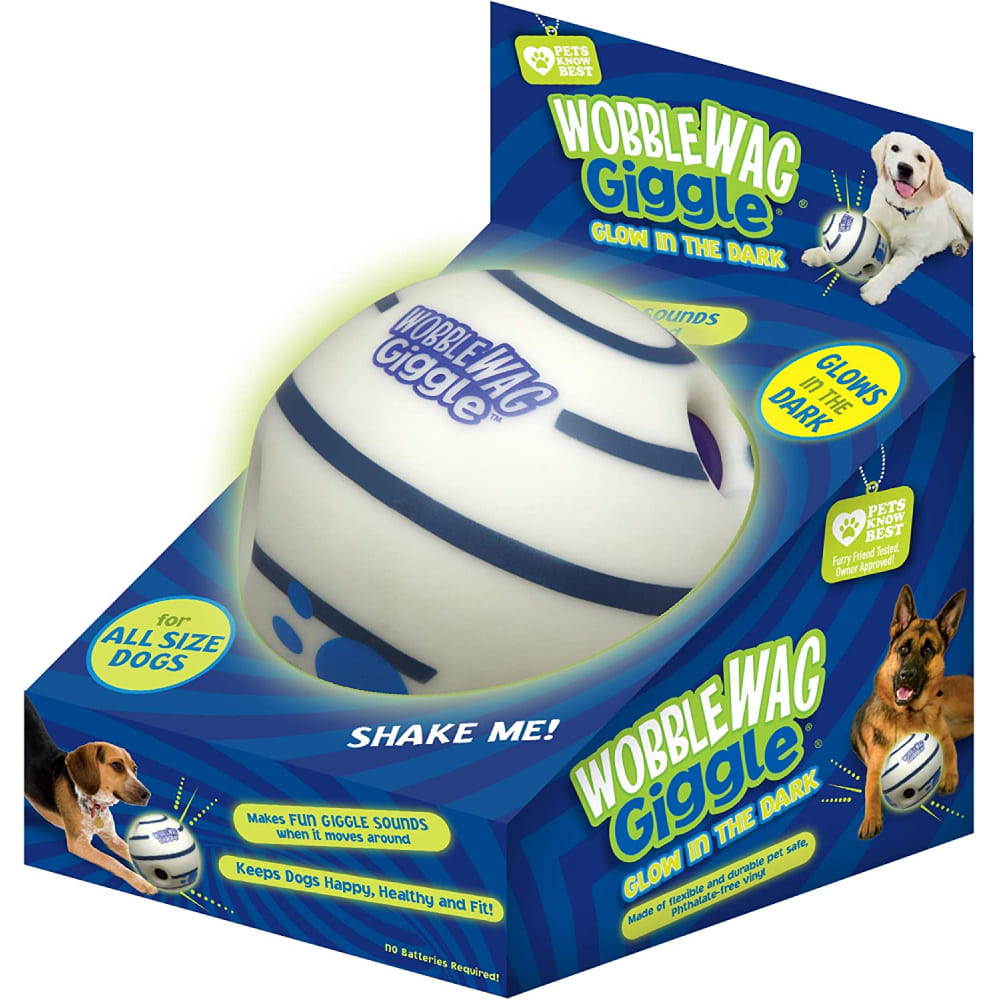 Wobble Wag Giggle Glow in The Dark Interactive Toy for Dogs