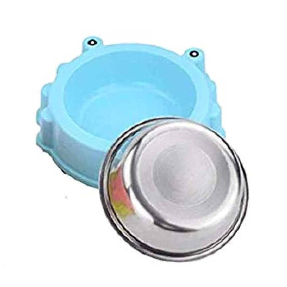 Emily Pets Stainless Steel Removable Bowl for Pets (Sky Blue)