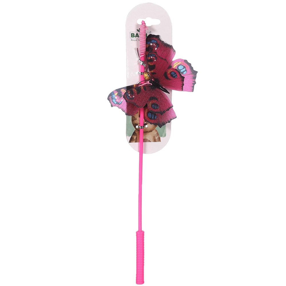 Basil Teaser with Butterfly & Bell Toy for Cats