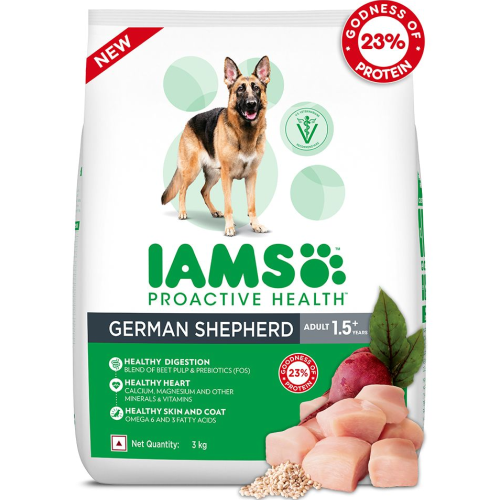 IAMS Proactive Health Adult German Shepherd Premium Dry Dog Food with Container