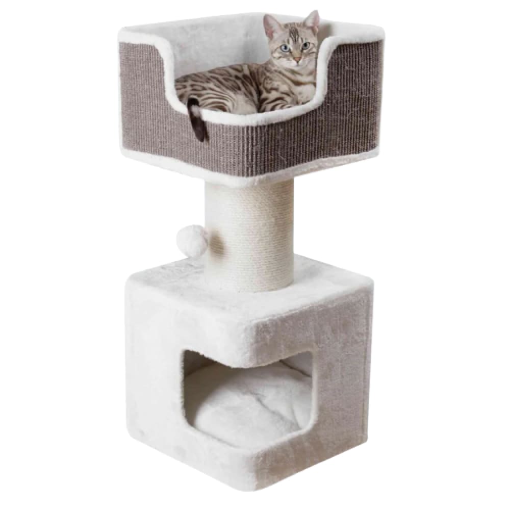 Trixie Ava Scratching Post for Cats (White/Grey)