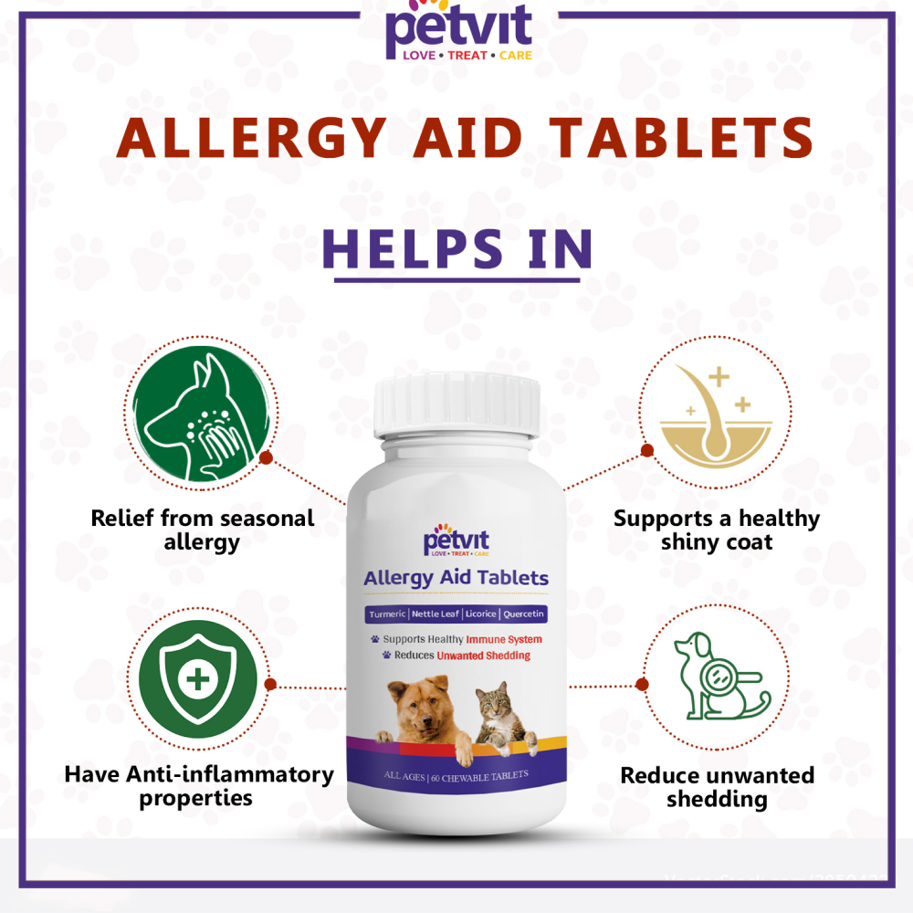 Petvit Allergy Aid Tablets for Pets