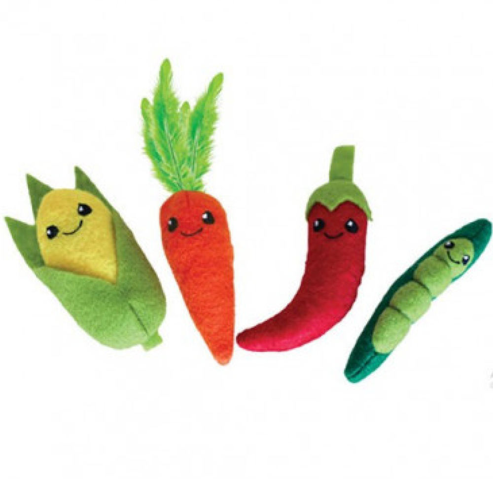 Petsport Fresh Veggies Felted Toy with Catnip for Cats (Assorted)