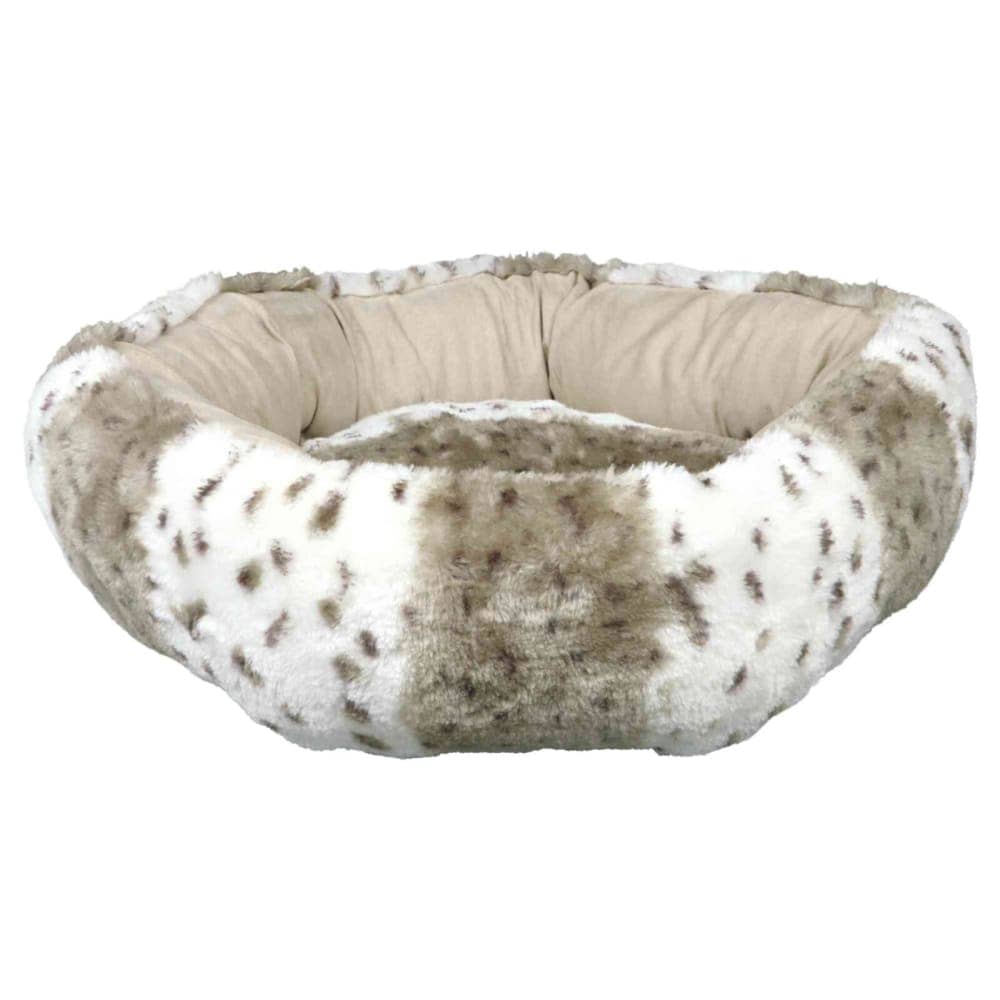 Trixie Leika Round Bed for Pets (White/Beige)