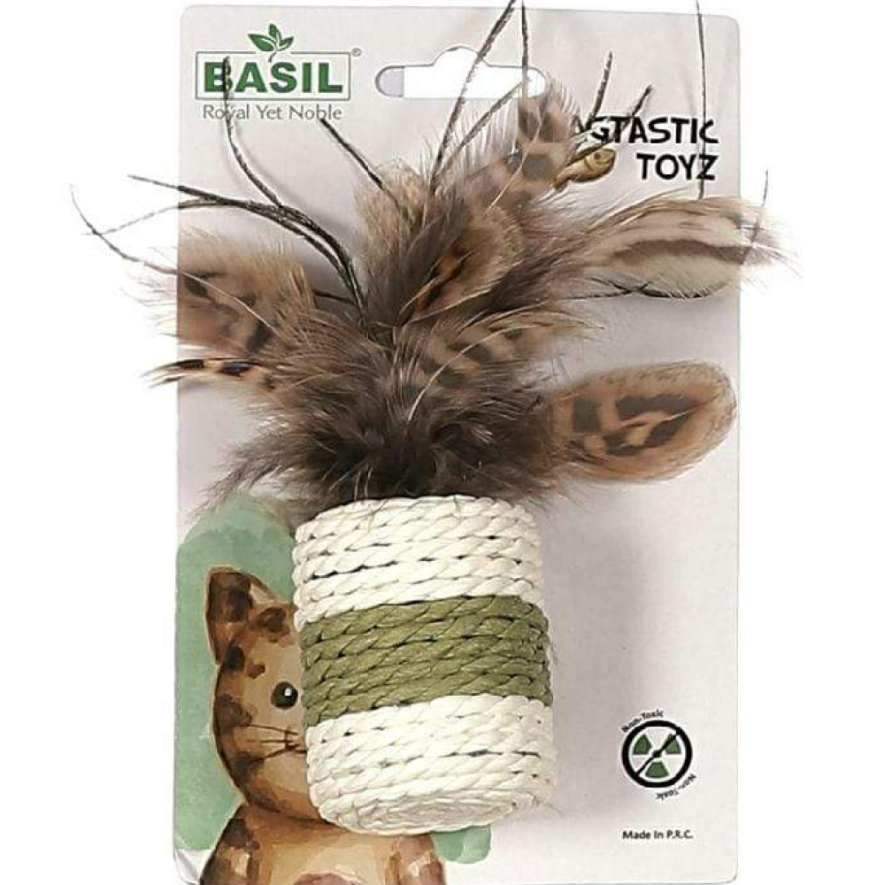 Basil Sisal Rope & Rattler Cat Toy
