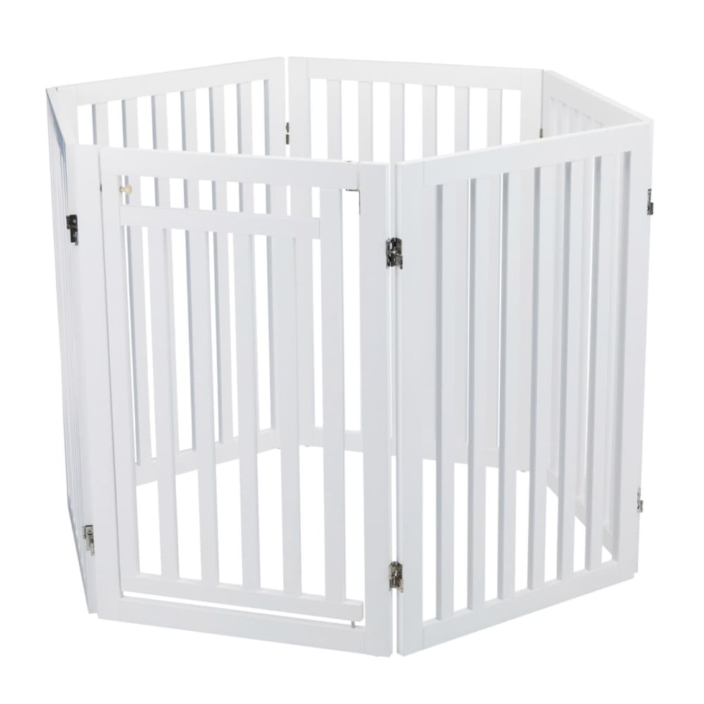 Trixie Wooden Barrier with Door for Dogs (White)