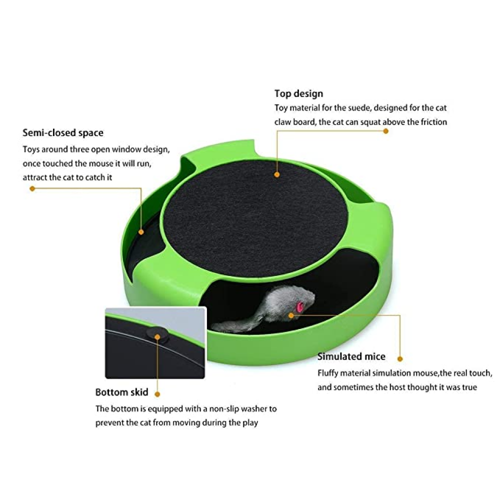 Kiki N Pooch Wheel Scratcher Toy for Cats