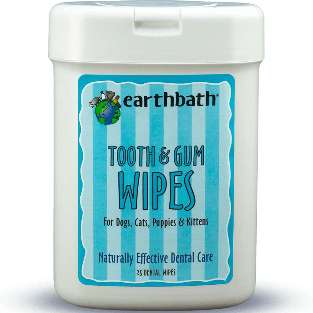 EarthBath Peppermint Flavor Tooth & Gum Wipes for Pets