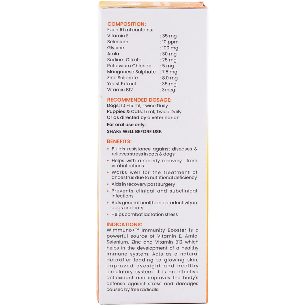 Wiggles Wimmuno+ Immunity Booster Probiotics Syrup Supplement for Pets