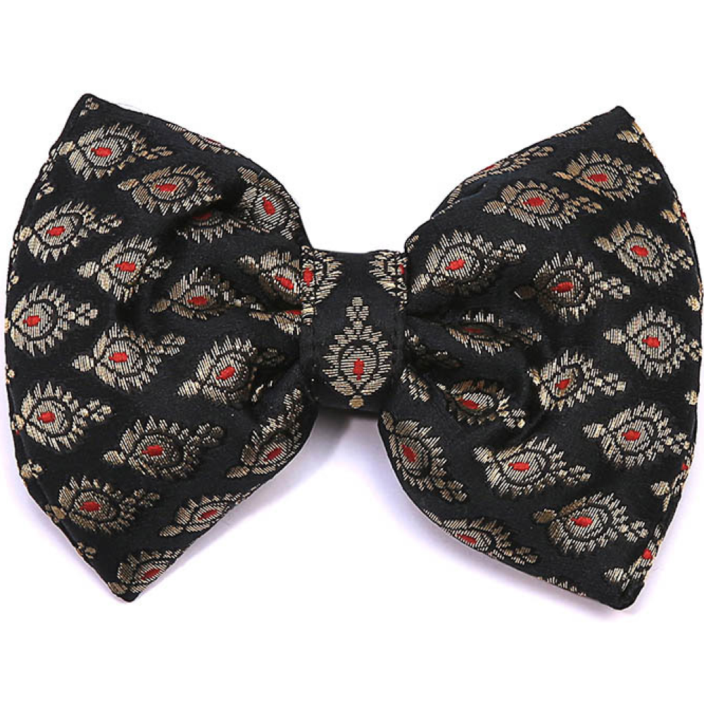 Mutt of Course Festive Black Bow For Dogs