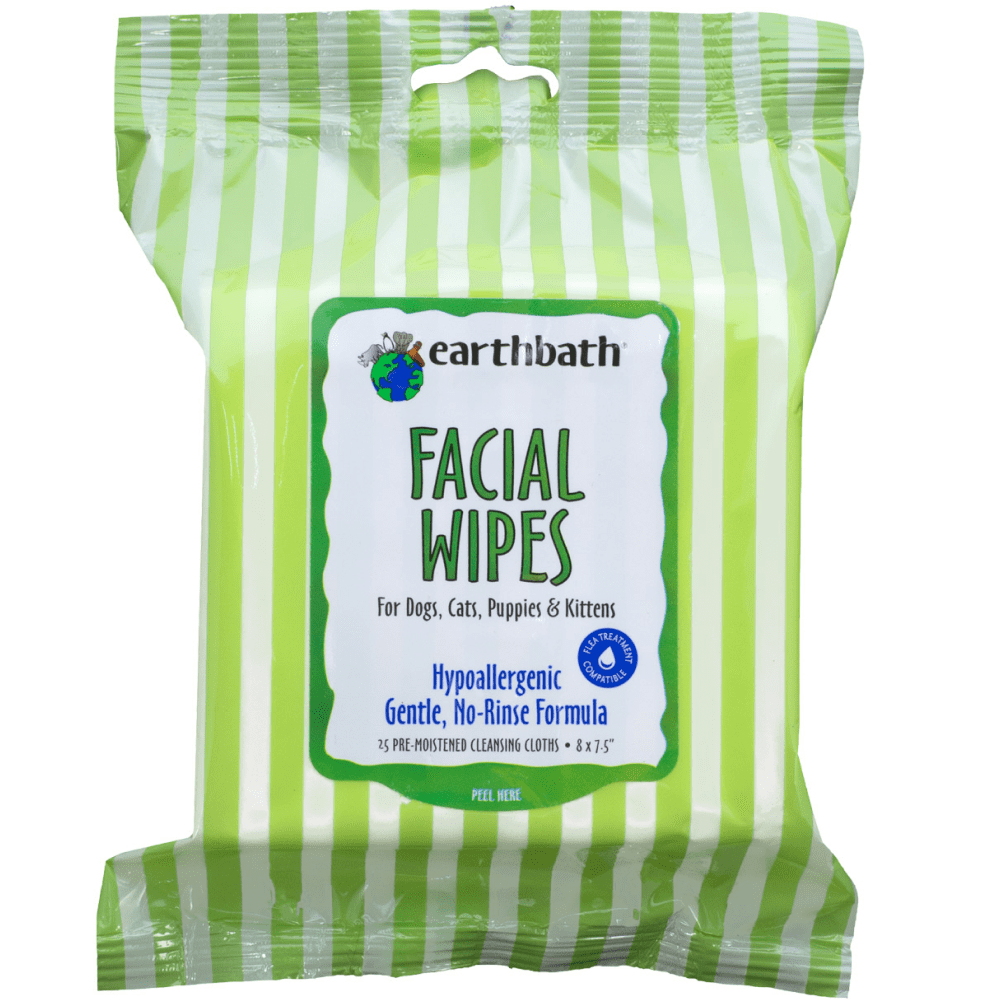 EarthBath Hypo-Allergenic Fragrance Free Facial Wipes for Pets