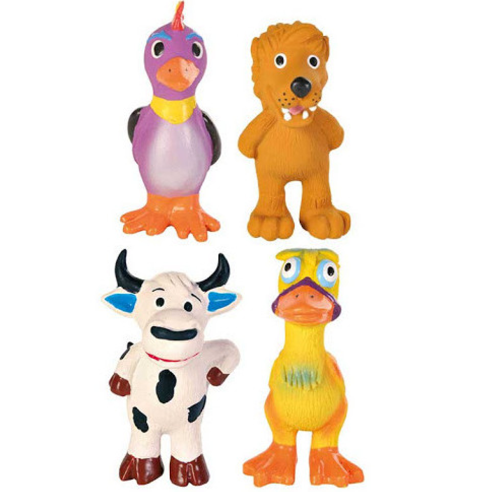 Trixie Mini Animal Faces Latex Toy (Assorted)