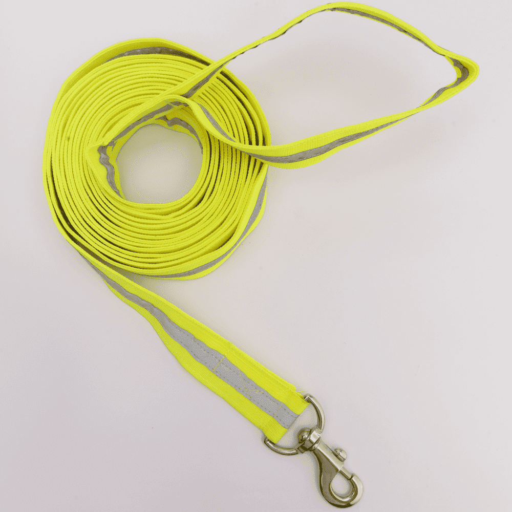 FurBuddies 20-Feet Dual-Reflective Long Line Leash for Dogs (Green Neon)