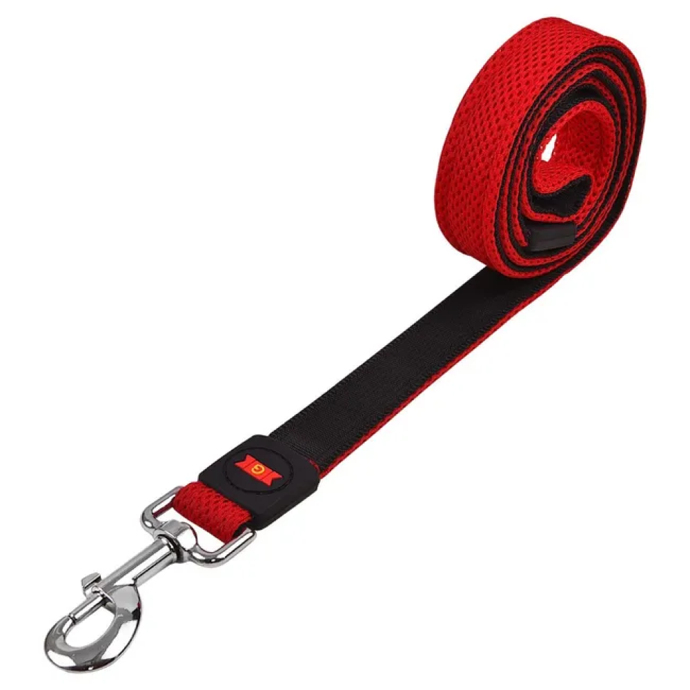 Glenand Nylon Mesh Leash for Dogs (Red)