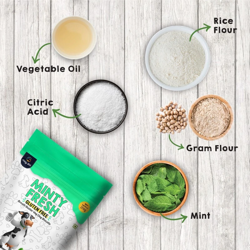 Goofy Tails Minty Fresh Milk & Mint Biscuit Treats for Dogs & Puppies