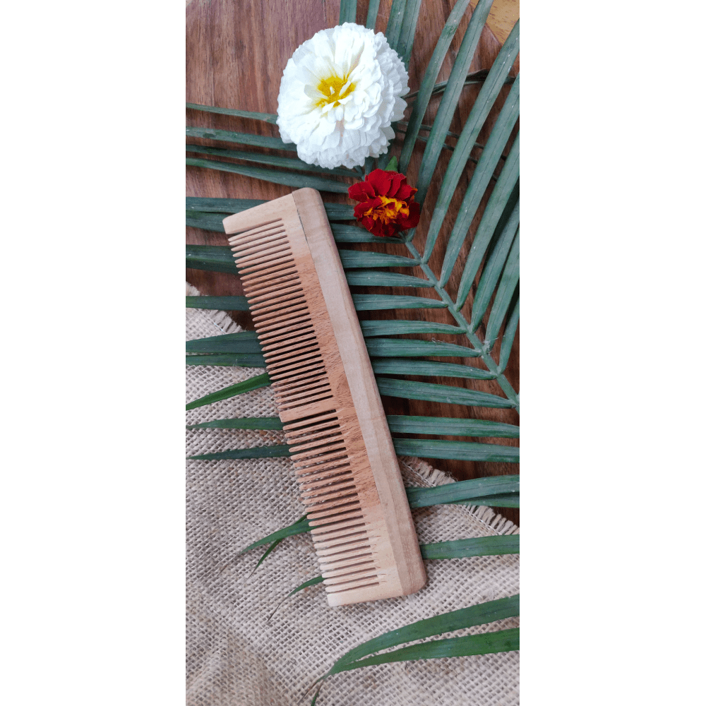 Happy Puppy Organic Dematting Neem Wood Dual Teeth Comb