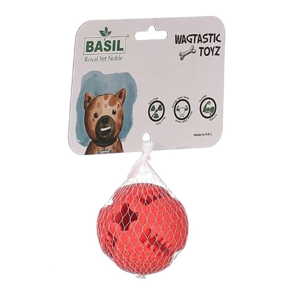 Basil Treat Dispensing Solid Chew Ball Toy for Dogs (Assorted)