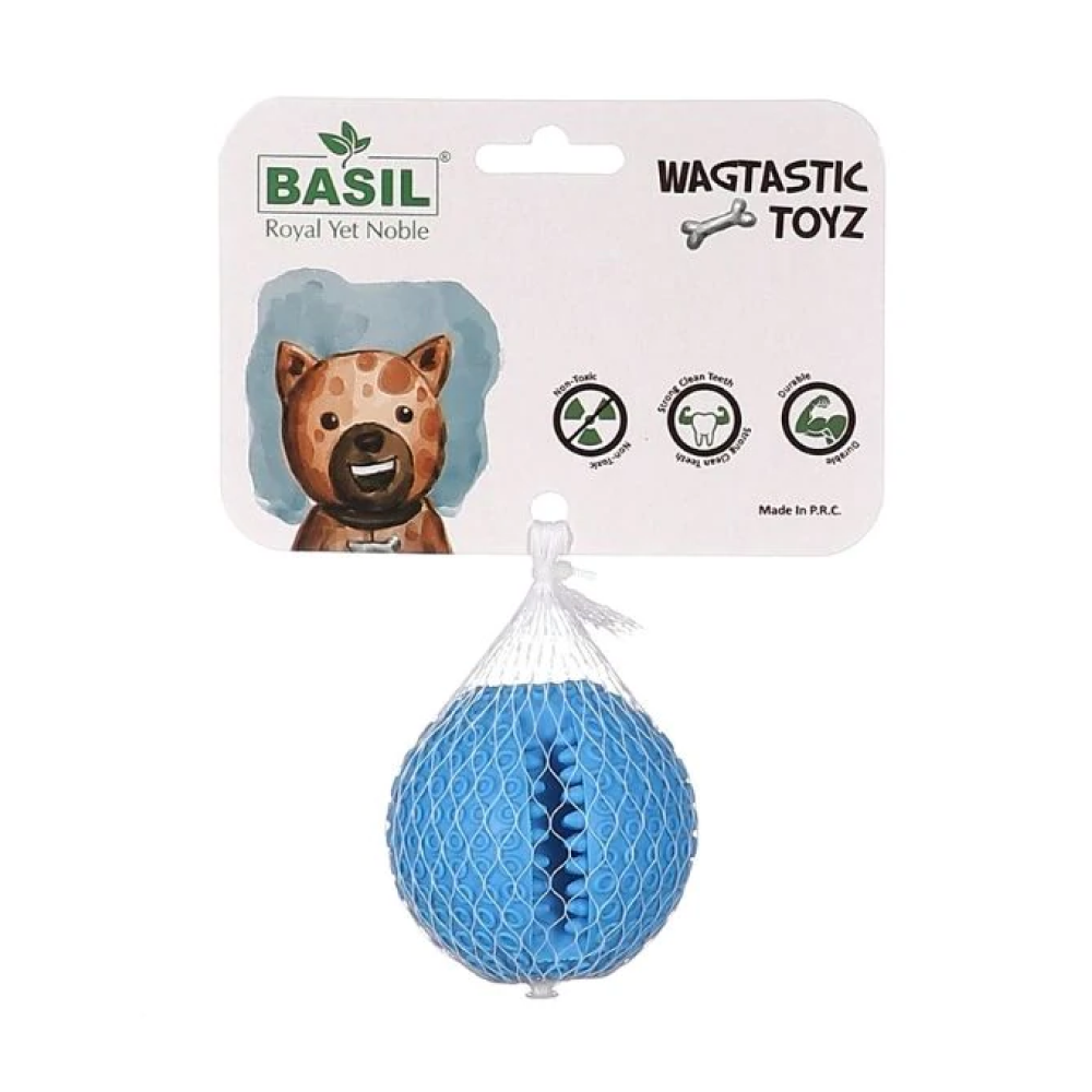 Basil Treat Dispensing Solid Chew Ball Toy for Dogs (Assorted)