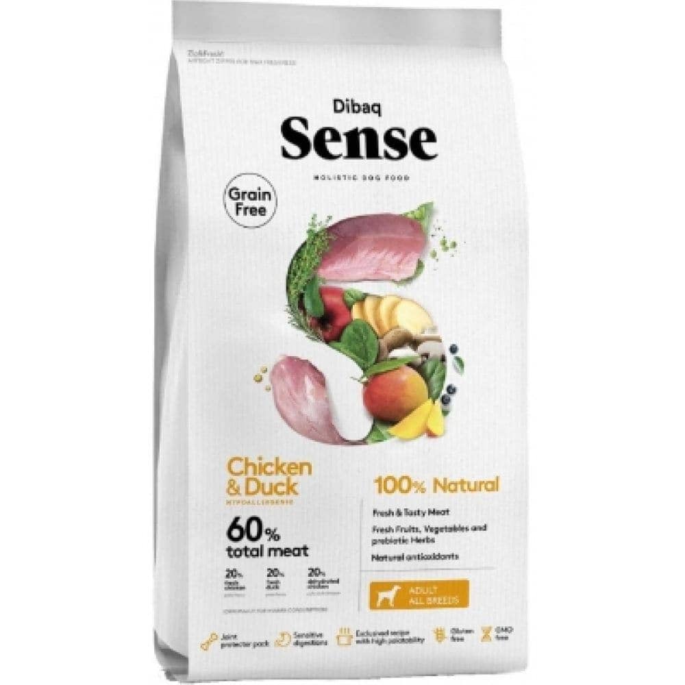 Dibaq Sense Chicken & Duck Grain Free Hypoallergenic Adult Dry Dog Food