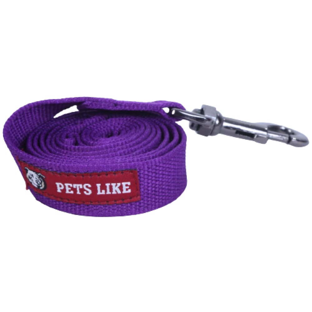 Pets Like Flat Leash for Dogs (Purple)