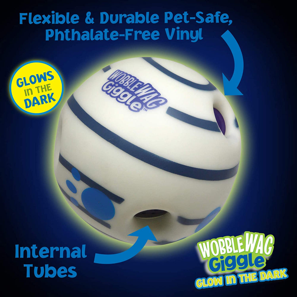 Wobble Wag Giggle Glow in The Dark Interactive Toy for Dogs