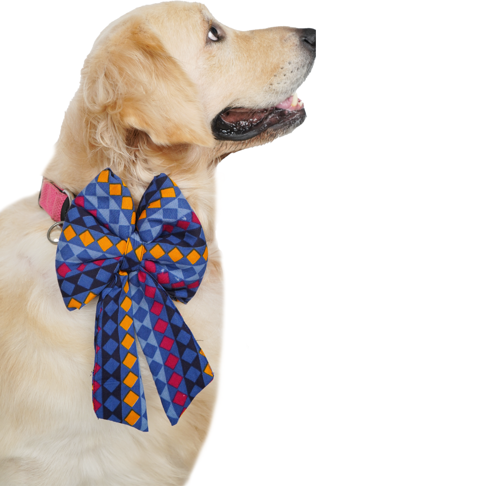 Up4pets Checkers Series Pigtail for Dogs (Blue)