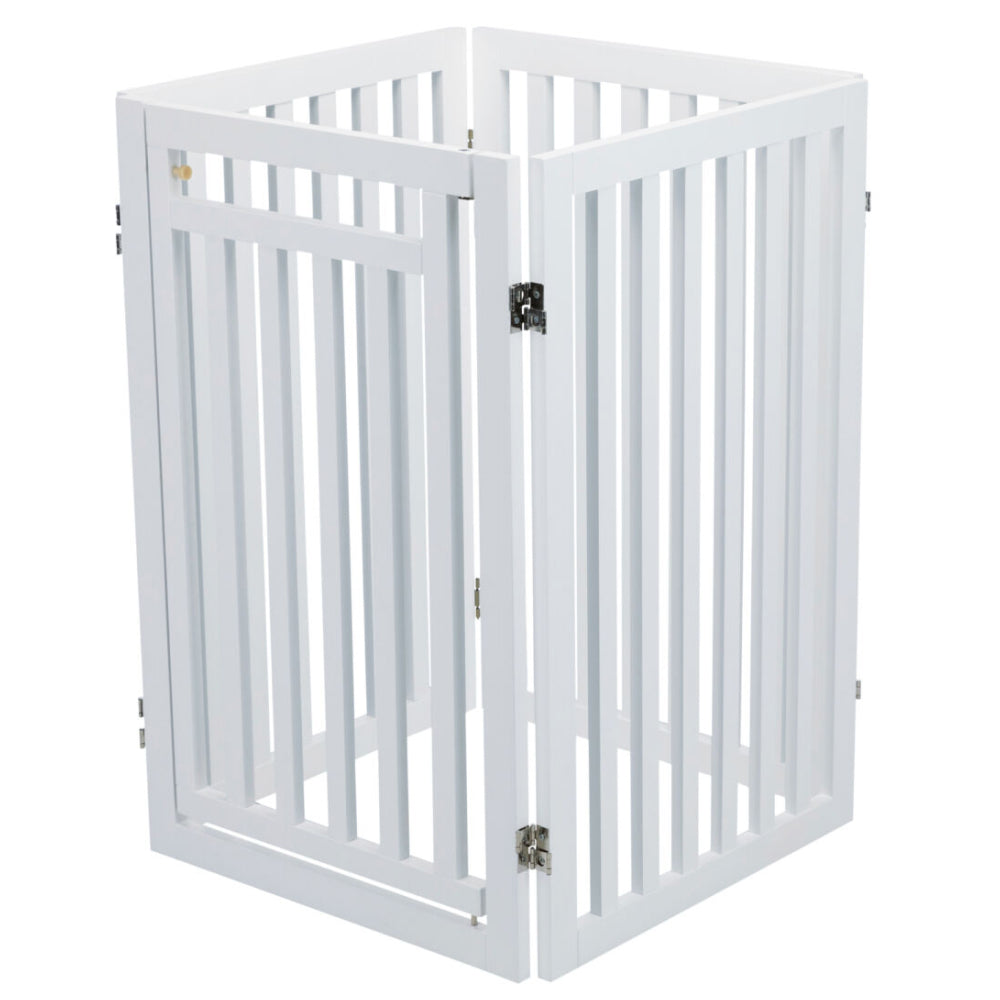 Trixie Wooden Barrier with Door for Dogs (White)