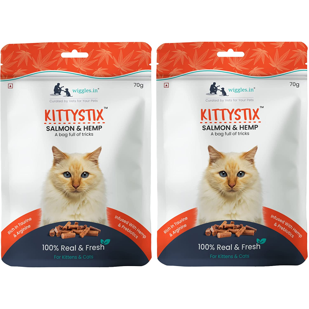 Wiggles Kittystix  Salmon & Hemp Cat Treats
