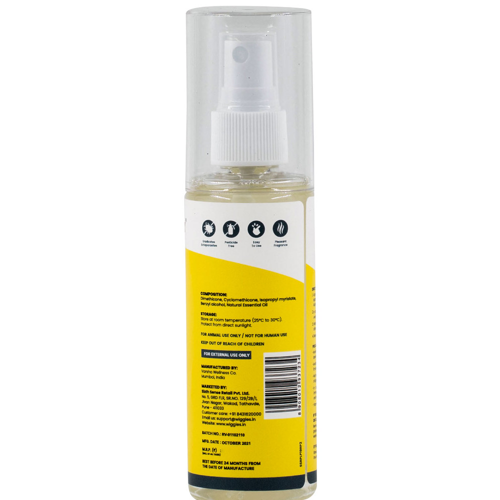 Wiggles Ravtix Anti Ticks Fleas Remover Spray for Pets
