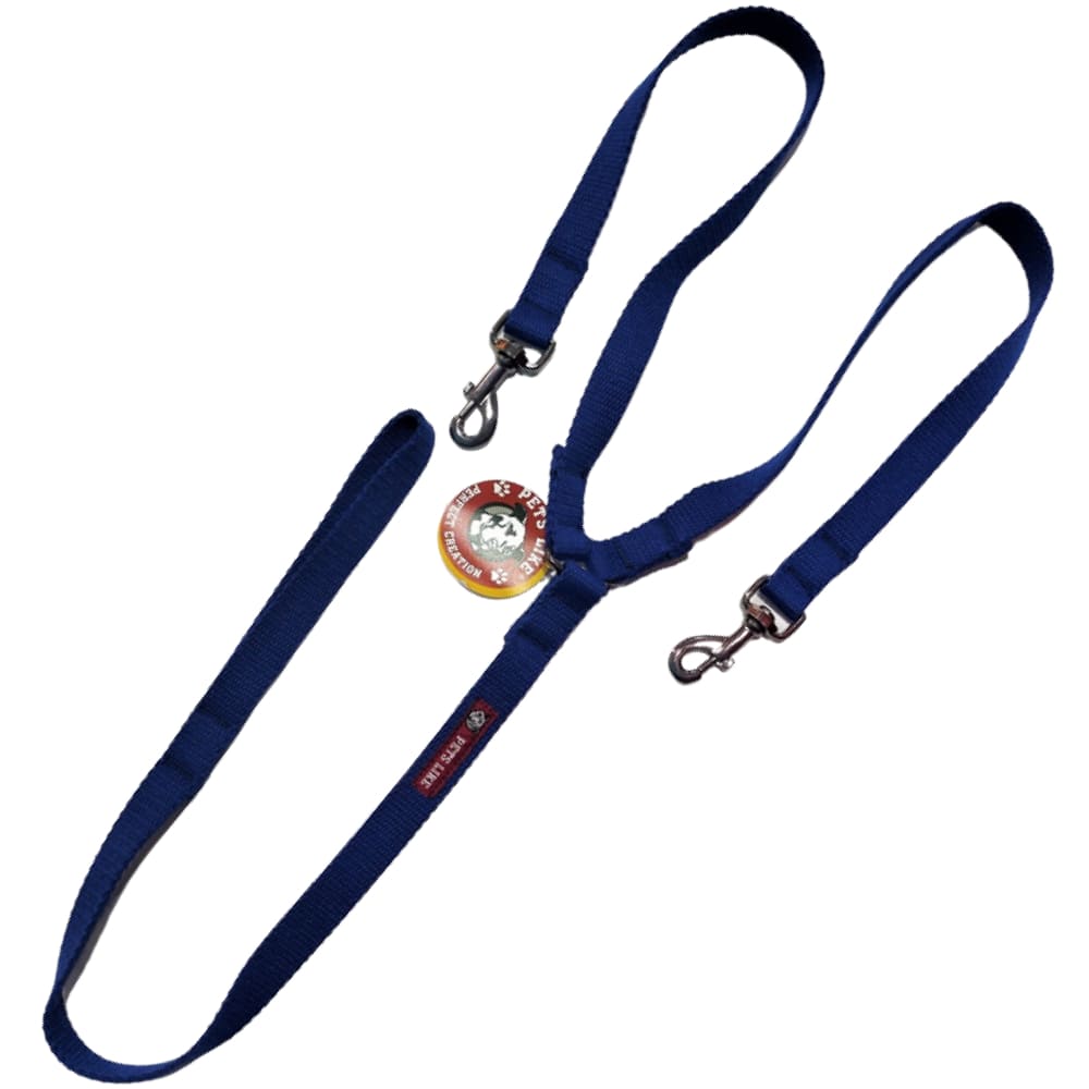 Pets Like Spun Polyester Double Leash for Dogs (Assorted)