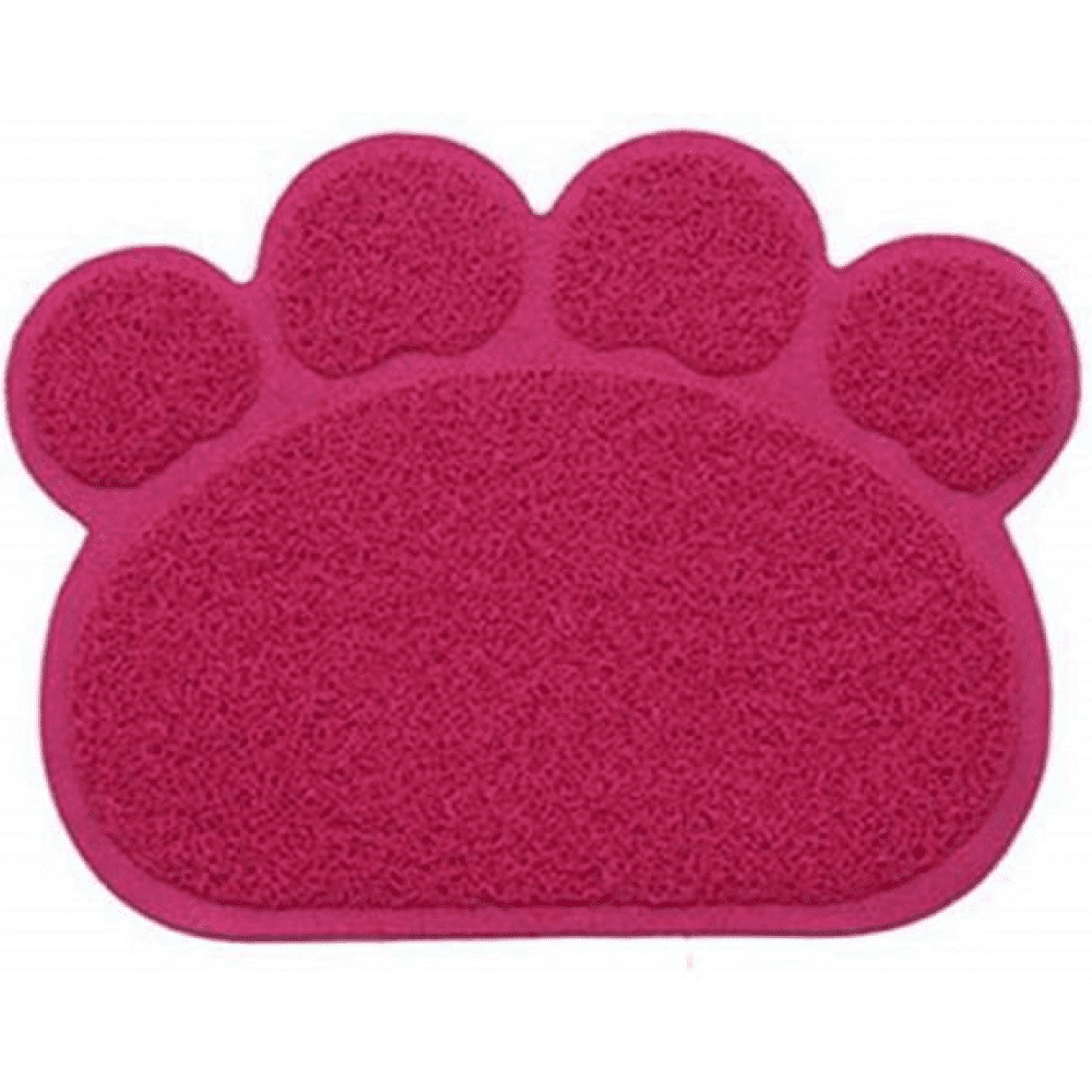 Emily Pets Paw Shaped Feeding Mat for Pets (Pink)(30x40cm)