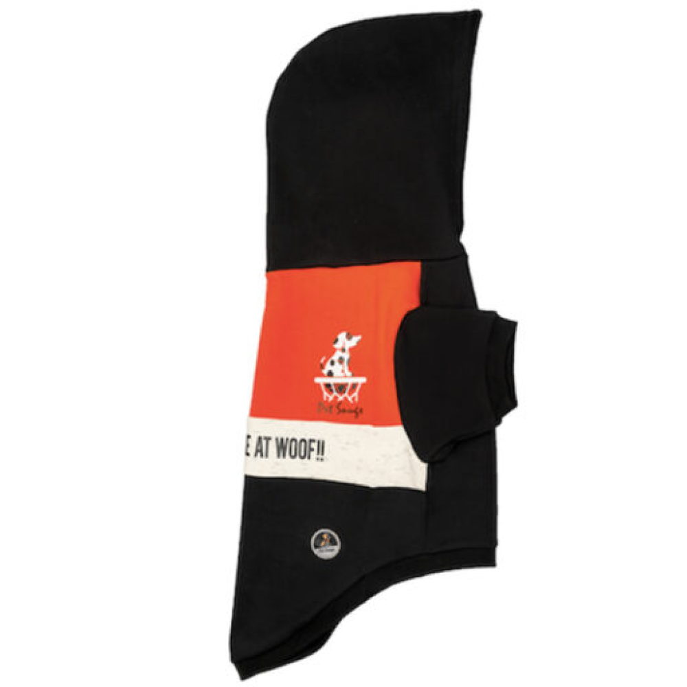 Pet Snugs You Had Me At Woof Sweatshirt For Dogs (Orange White & Black)