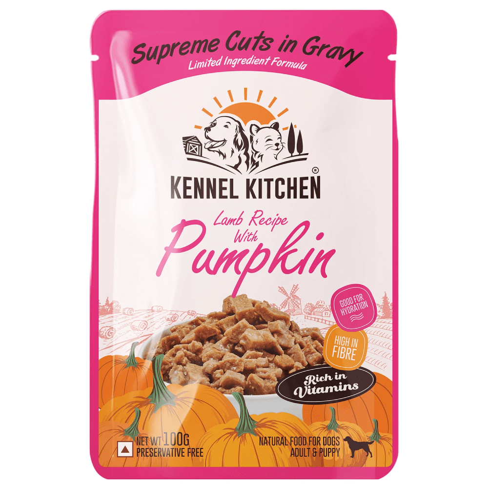 Kennel Kitchen Supreme Cuts in Gravy - Lamb with Pumpkin Dog Wet Food for Adults & Puppies