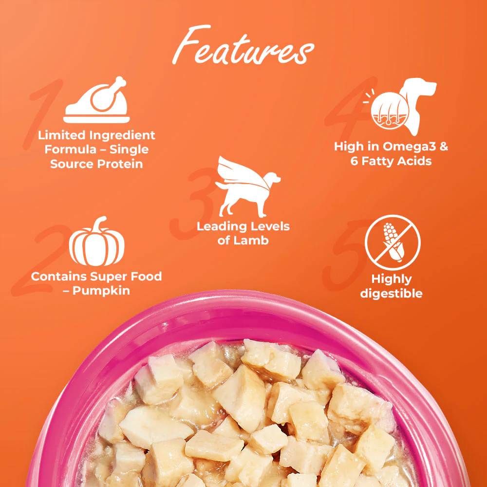 Kennel Kitchen Supreme Cuts in Gravy - Lamb with Pumpkin Dog Wet Food for Adults & Puppies