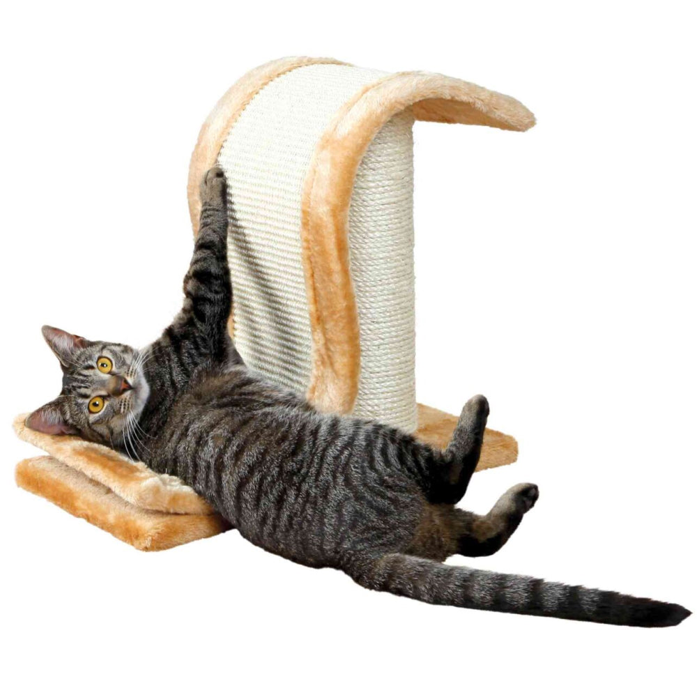 Trixie Inca Scratching Wave on Post for Cats (Light Brown)