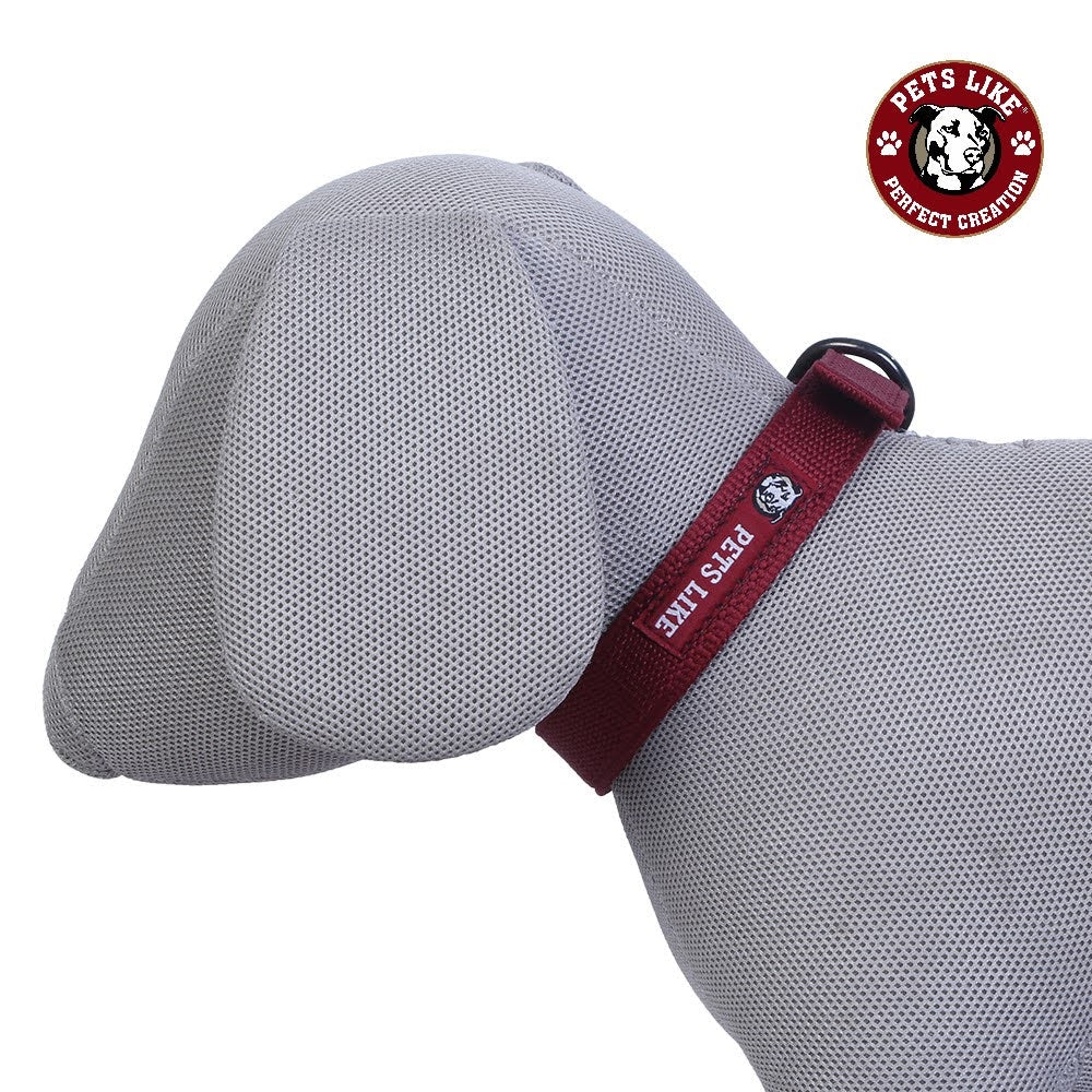 Pets Like Polyester Collar for Dogs (Maroon)