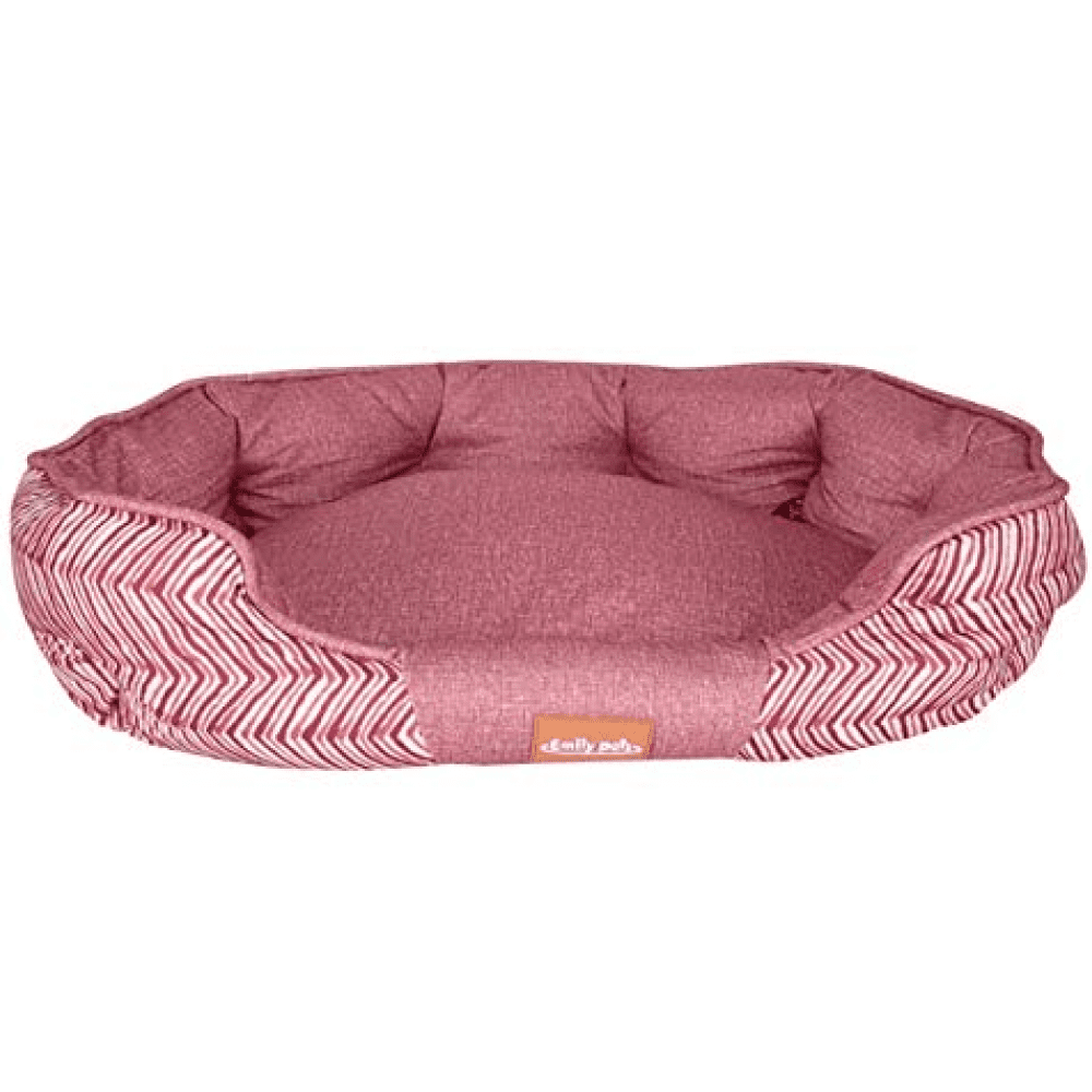 Emily Pets Oval Shaped Bed for Pets (Red)