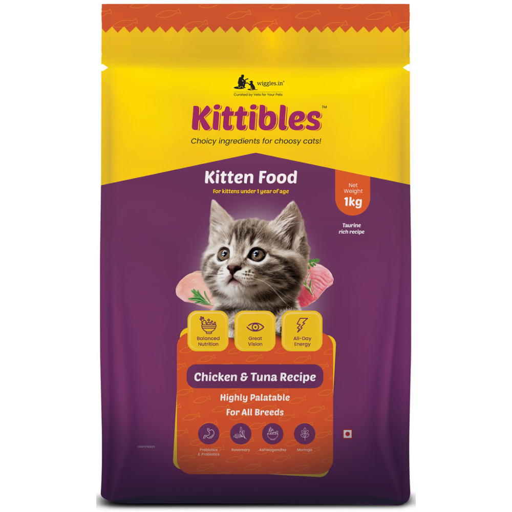 Wiggles Kittibles Chicken & Tuna Kitten Dry Food