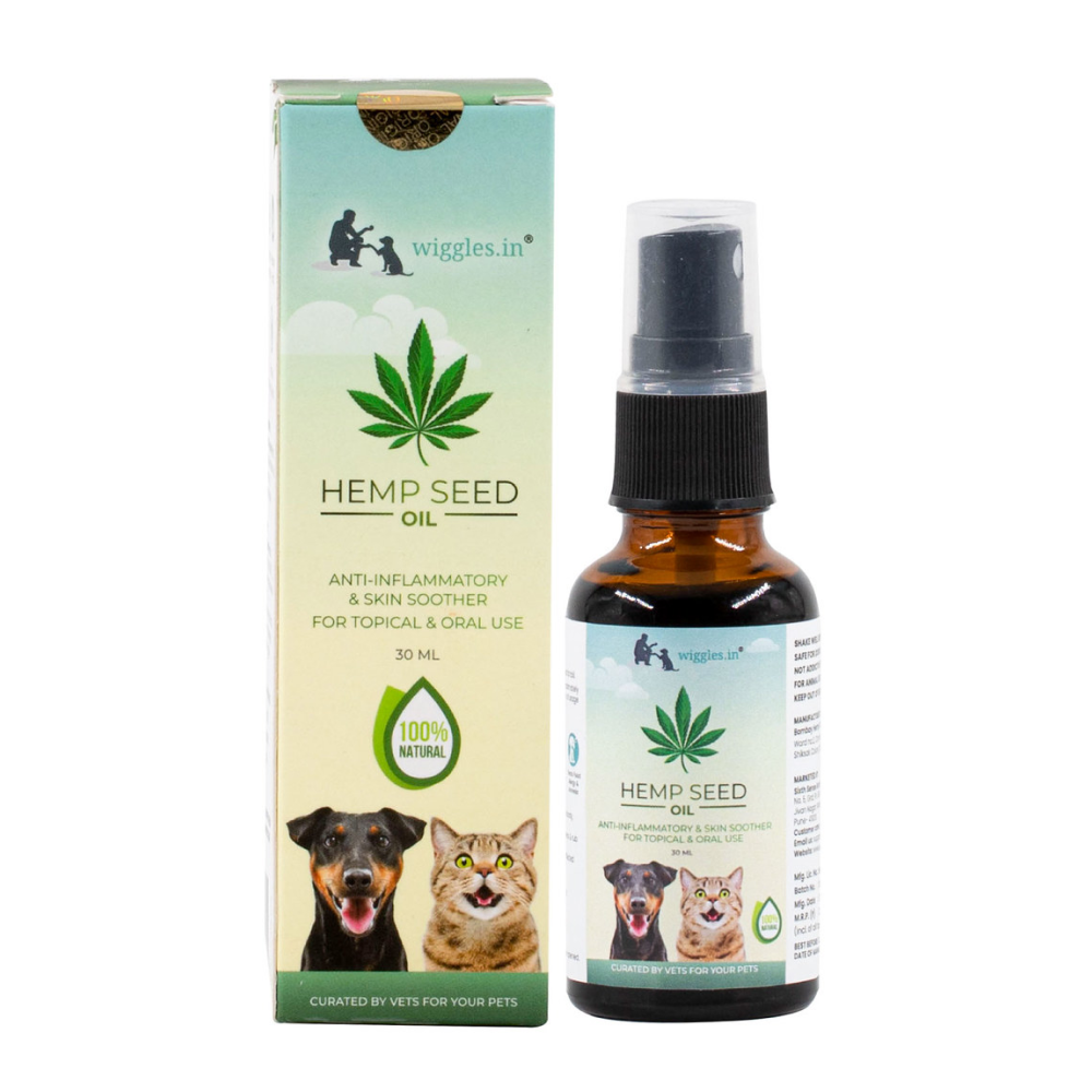 Wiggles Pain Anxiety Relief Hemp Seed Oil for Pets