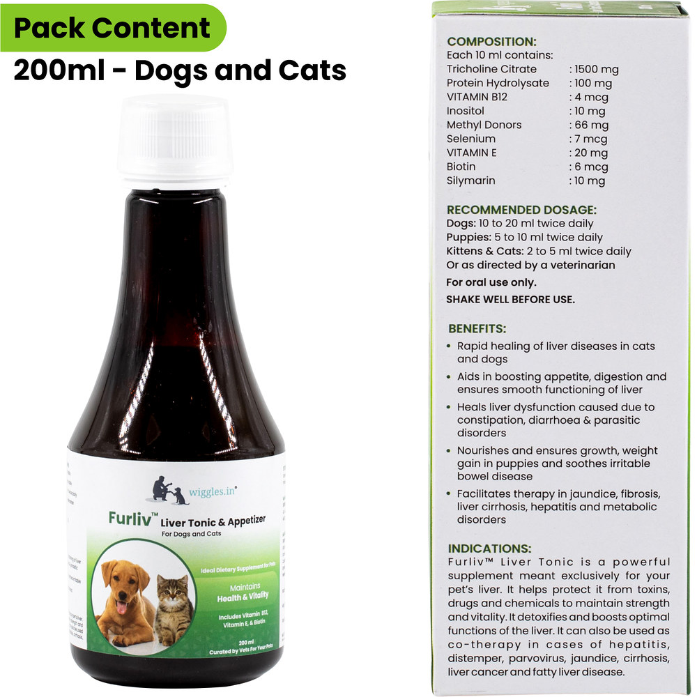 Wiggles Furliv Liver Tonic Appetite Booster for Pets